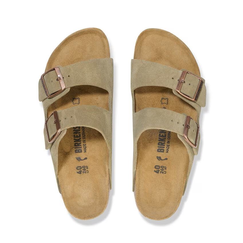 Birkenstock Arizona Suede Leather Sandals - Taupe 0051461