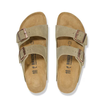 Birkenstock Arizona Suede Leather Sandals - Taupe 0051461