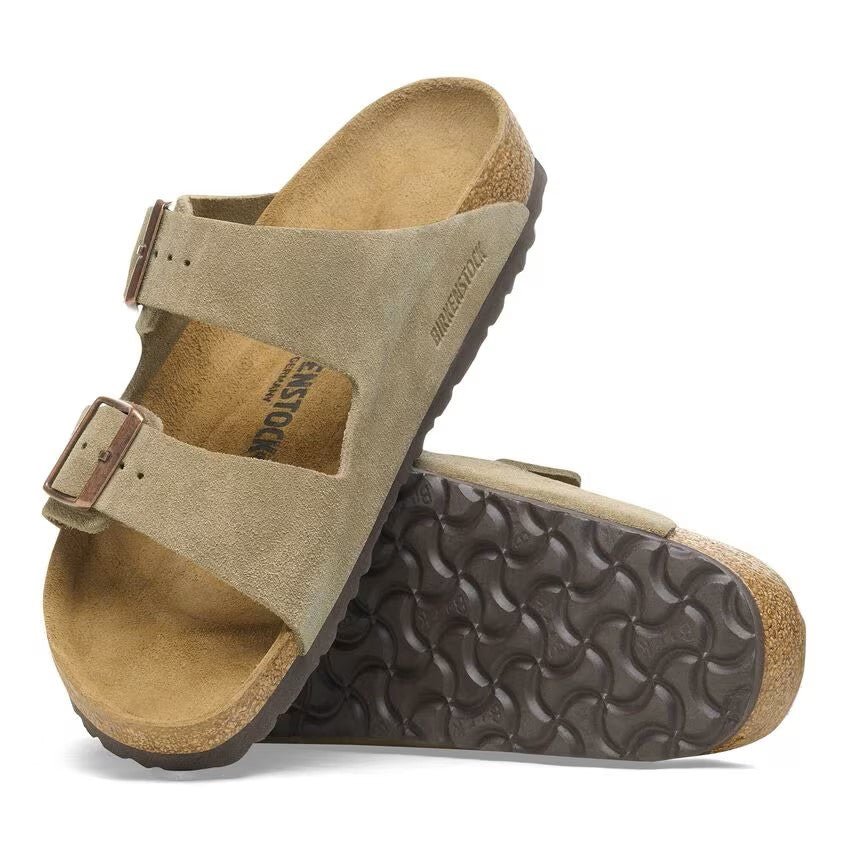 Birkenstock Arizona Suede Leather Sandals - Taupe 0051461