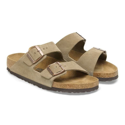 Birkenstock Arizona Suede Leather Sandals - Taupe 0051461