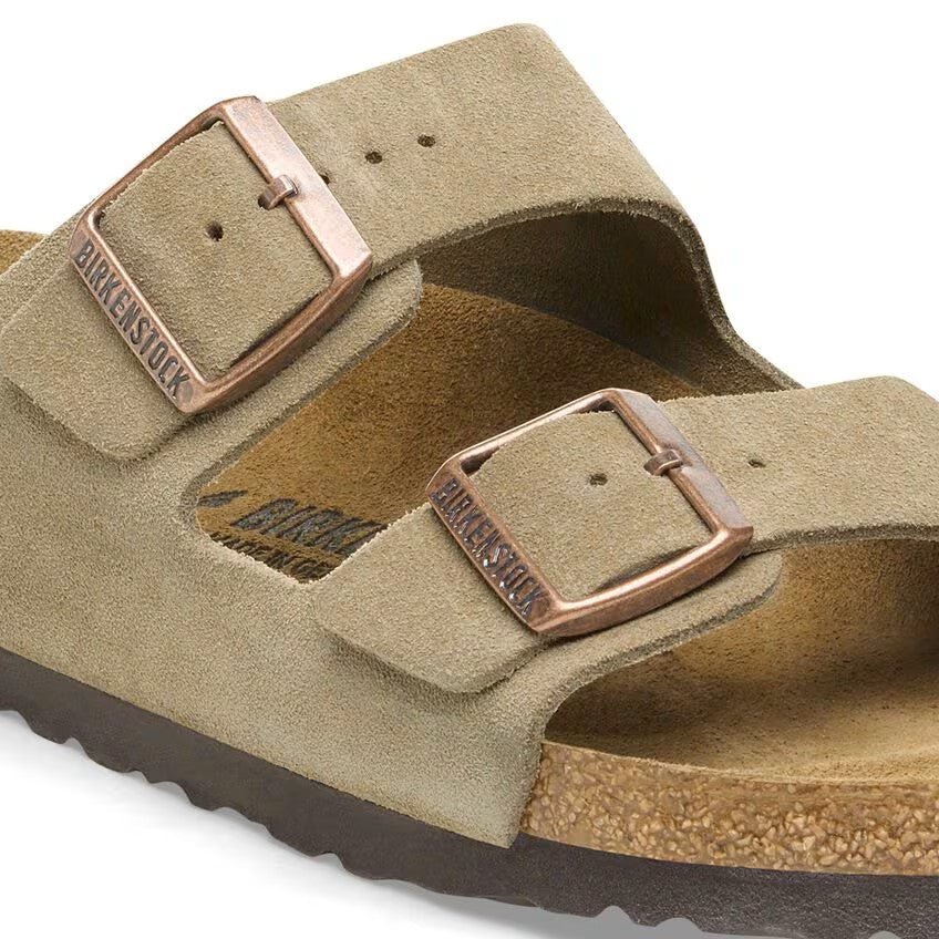 Birkenstock Arizona Suede Leather Sandals - Taupe 0051461