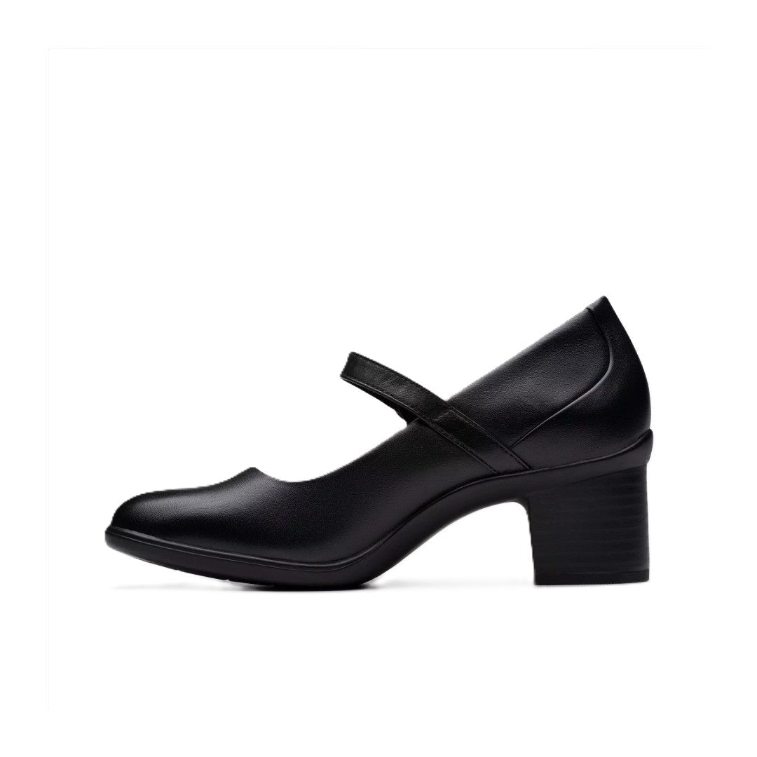 Clarks Women's Shaya Jane Black Leather Mary Jane Pump - 82996