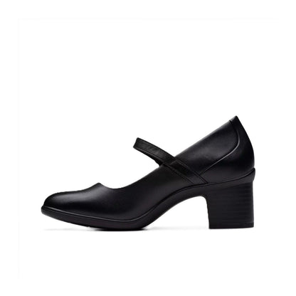 Clarks Women's Shaya Jane Black Leather Mary Jane Pump - 82996