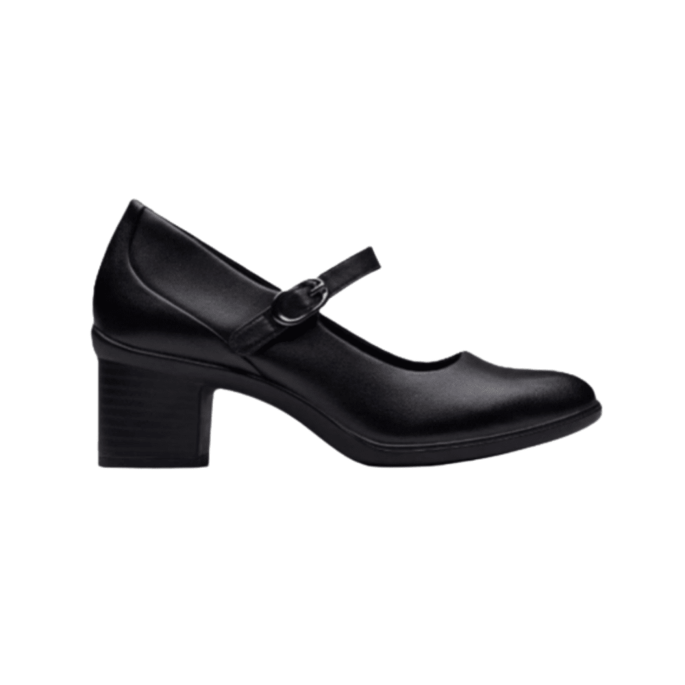 Clarks Women's Shaya Jane Black Leather Mary Jane Pump - 82996