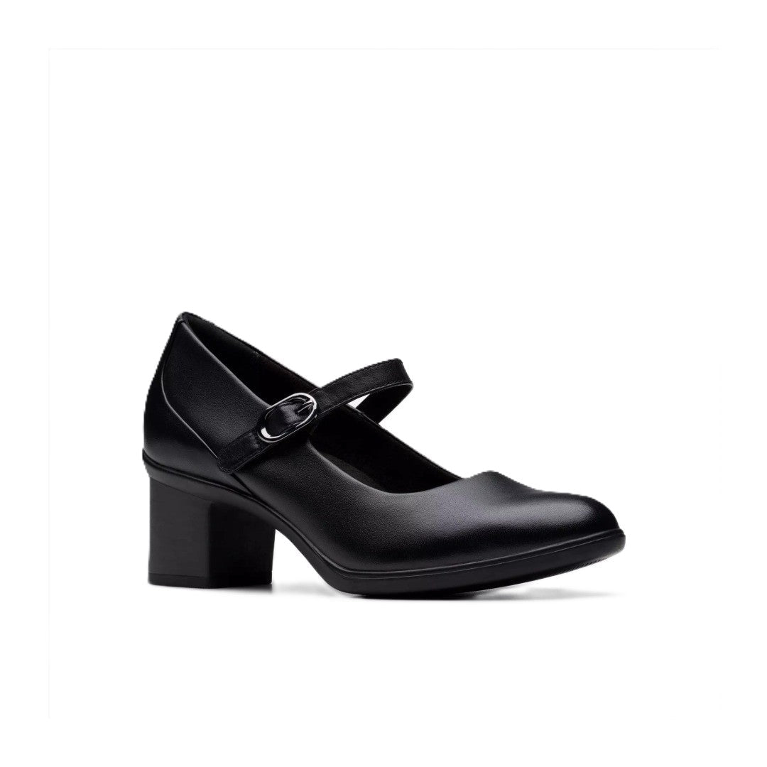 Clarks Women's Shaya Jane Black Leather Mary Jane Pump - 82996