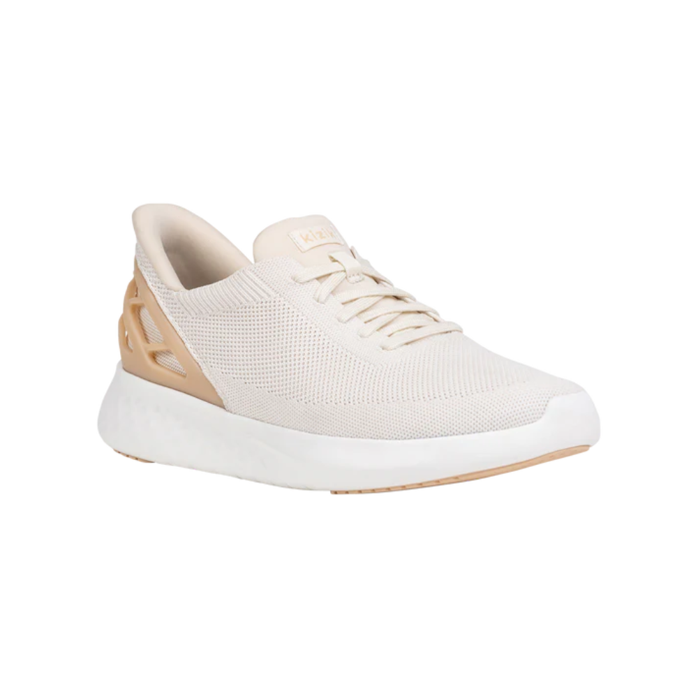 Kizik Athens White Creme Hands Free Slip On Sneakers Unisex Breathable