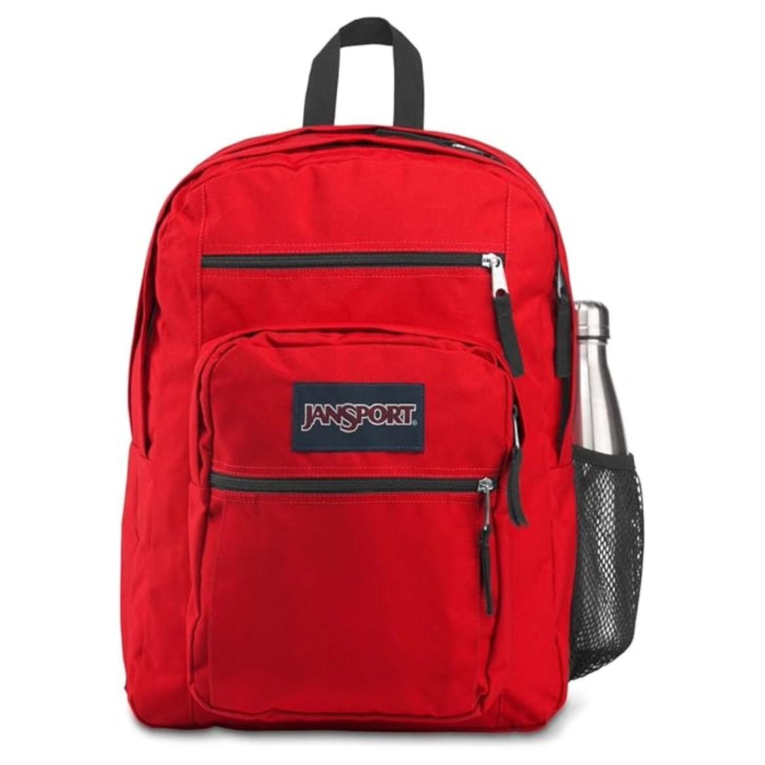 JanSport Big Student Laptop Backpack with 2 Compartments - Red Tape