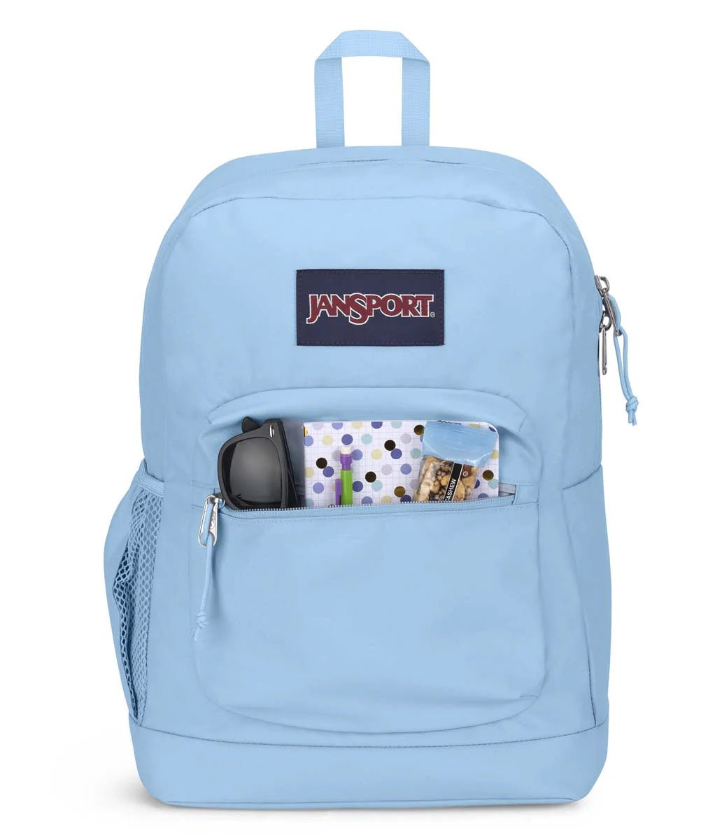 JanSport Cross Town Plus Backpack Blue Dusk 15" Laptop Sleeve