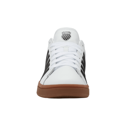 K-Swiss Women's Court Tiebreak II Leather Shoes - WHITE/BLACK/GUM