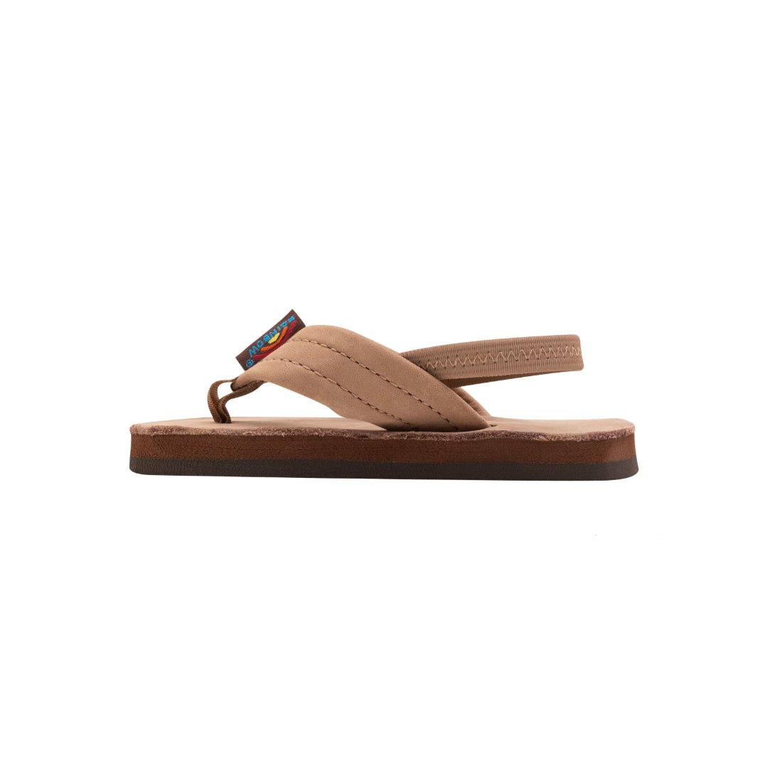 Rainbow Kids Premier Leather 1" Strap Dark Brown Sandal 101LTS DBRWN
