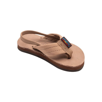 Rainbow Kids Premier Leather 1" Strap Dark Brown Sandal 101LTS DBRWN
