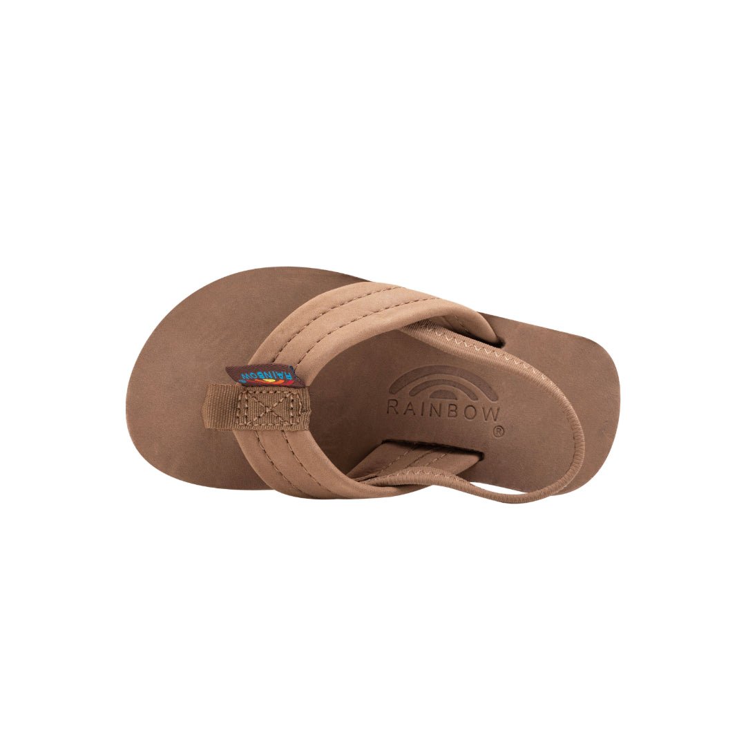 Rainbow Kids Premier Leather 1" Strap Dark Brown Sandal 101LTS DBRWN