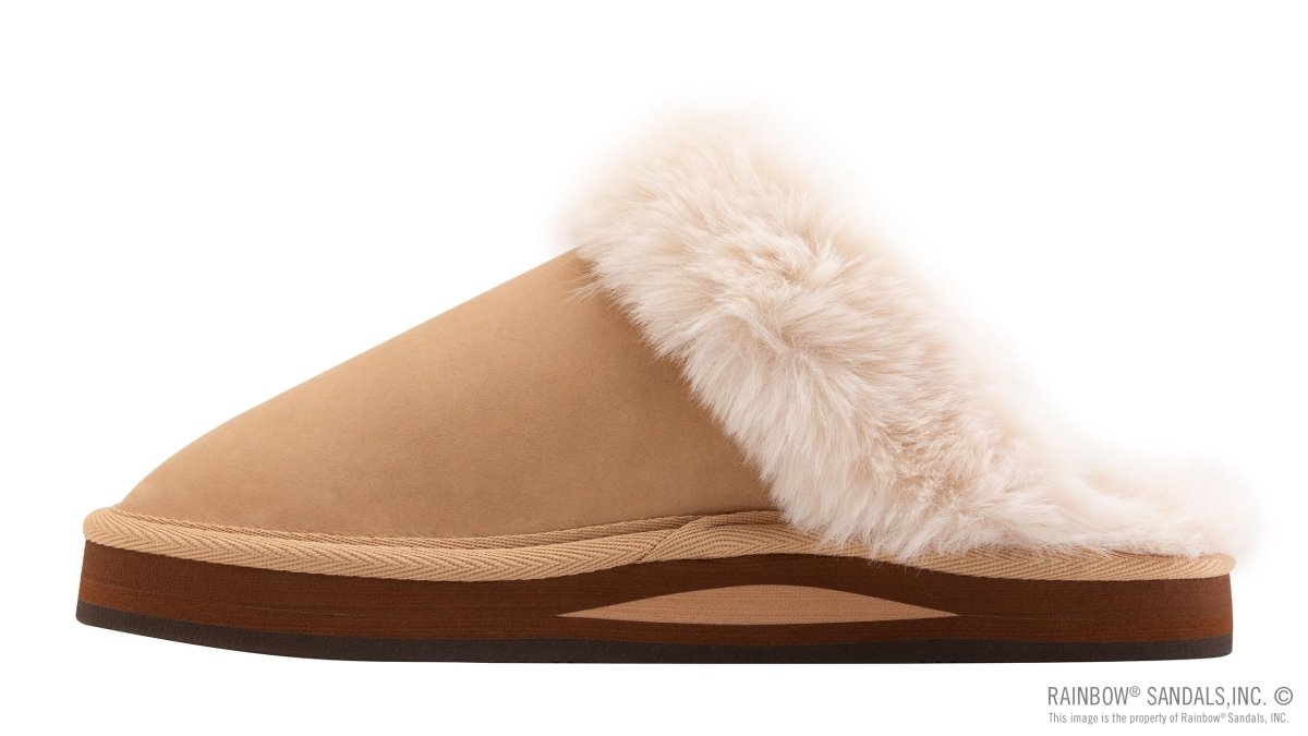 Rainbow Sandals Sunset Snugs – Women’s Sierra Brown Leather Slippers