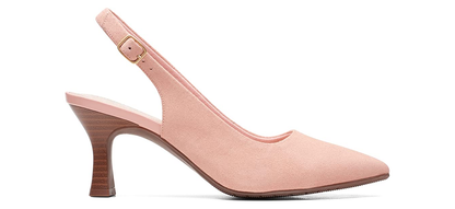 Clarks - Womens Kataleyna Step Shoes, Color Peach Suede