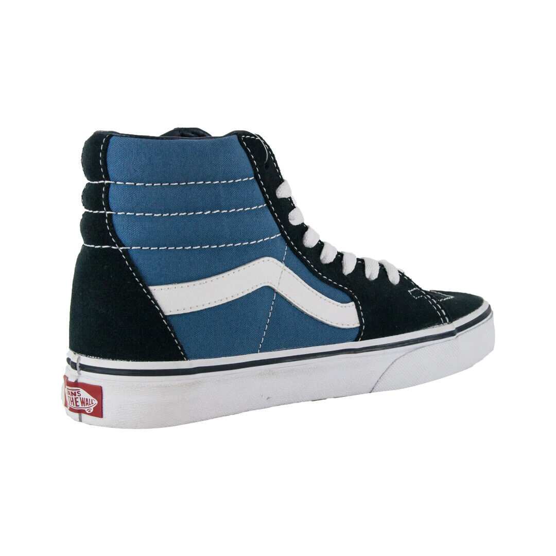 Vans "Sk8-Hi" Sneakers (Navy) Men's Canvas Suede Skateboard High-Top Shoes