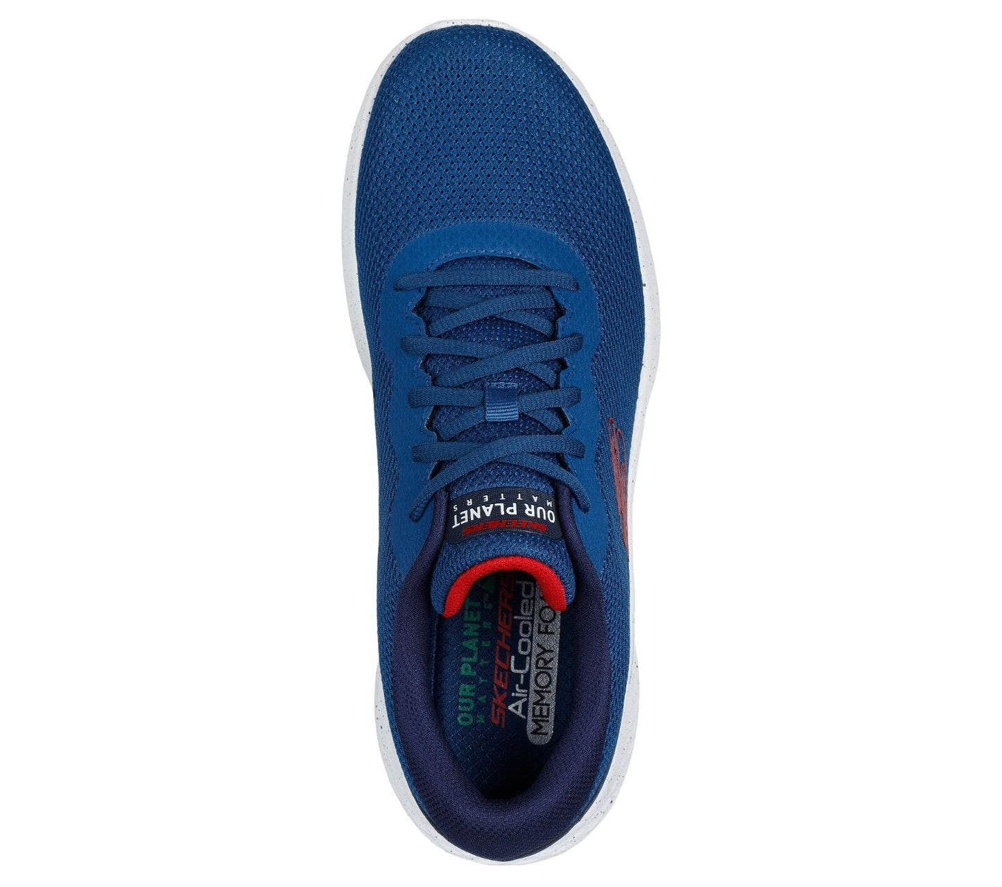 Skechers Shoes Men Memory Foam Sport Blue White Comfort Casual Walk Li ...