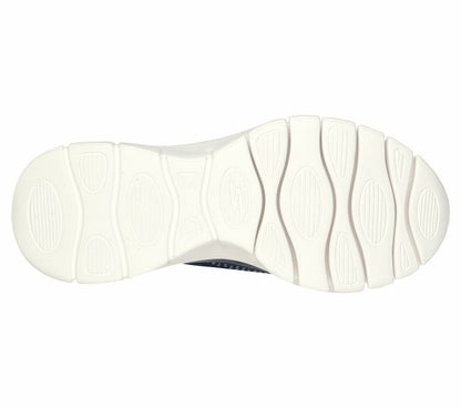 Skechers Go Walk Glide Step Flex Navy Coral Shoe Women Slipon Memory Foam 124808