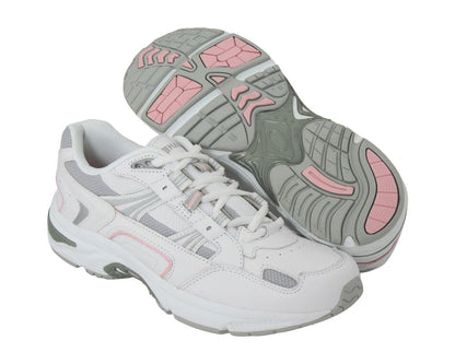 Vionic 23WALKER Classic -Walking Shoes -White/Pink Leather