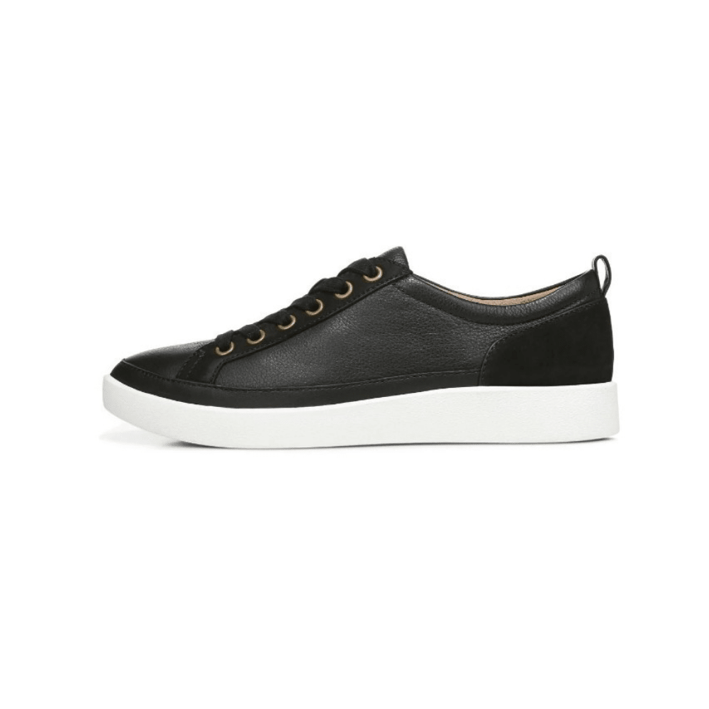Vionic Winny Women's Leather Nubuck Sneakers - Black Wide
