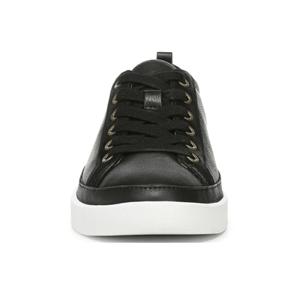 Vionic Winny Women's Leather Nubuck Sneakers - Black Wide