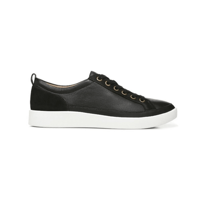 Vionic Winny Women's Leather Nubuck Sneakers - Black Wide