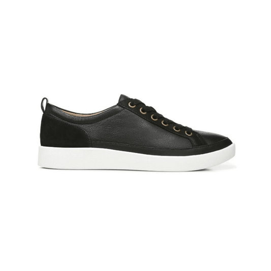 Vionic Winny Women's Leather Nubuck Sneakers - Black Wide