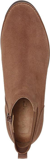 Vionic Women’s Brionie Chelsea Pull-Up Ankle Boot – Brown Suede Orthotic Support Bootie with Slip-On Comfort & Stylish Arch Support