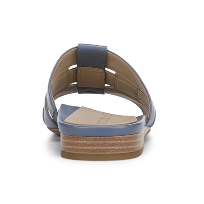 Vionic Women's Glendora Slide Sandal - Pacific Blue Leather