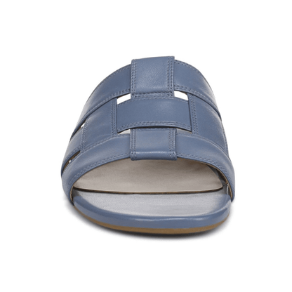 Vionic Women's Glendora Slide Sandal - Pacific Blue Leather