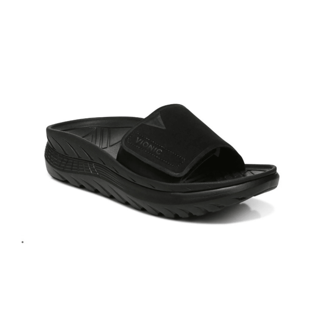 Vionic Women's Rejuvenate Recovery Sandal - Black/Black