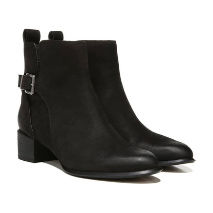 Vionic Women’s Sienna Black Nubuck Waterproof Comfort Boots – Arch Support, Orthotic Winter Ankle Bootie