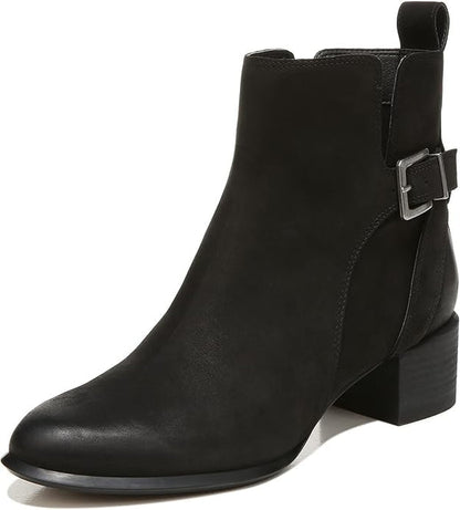 Vionic Women’s Sienna Black Nubuck Waterproof Comfort Boots – Arch Support, Orthotic Winter Ankle Bootie