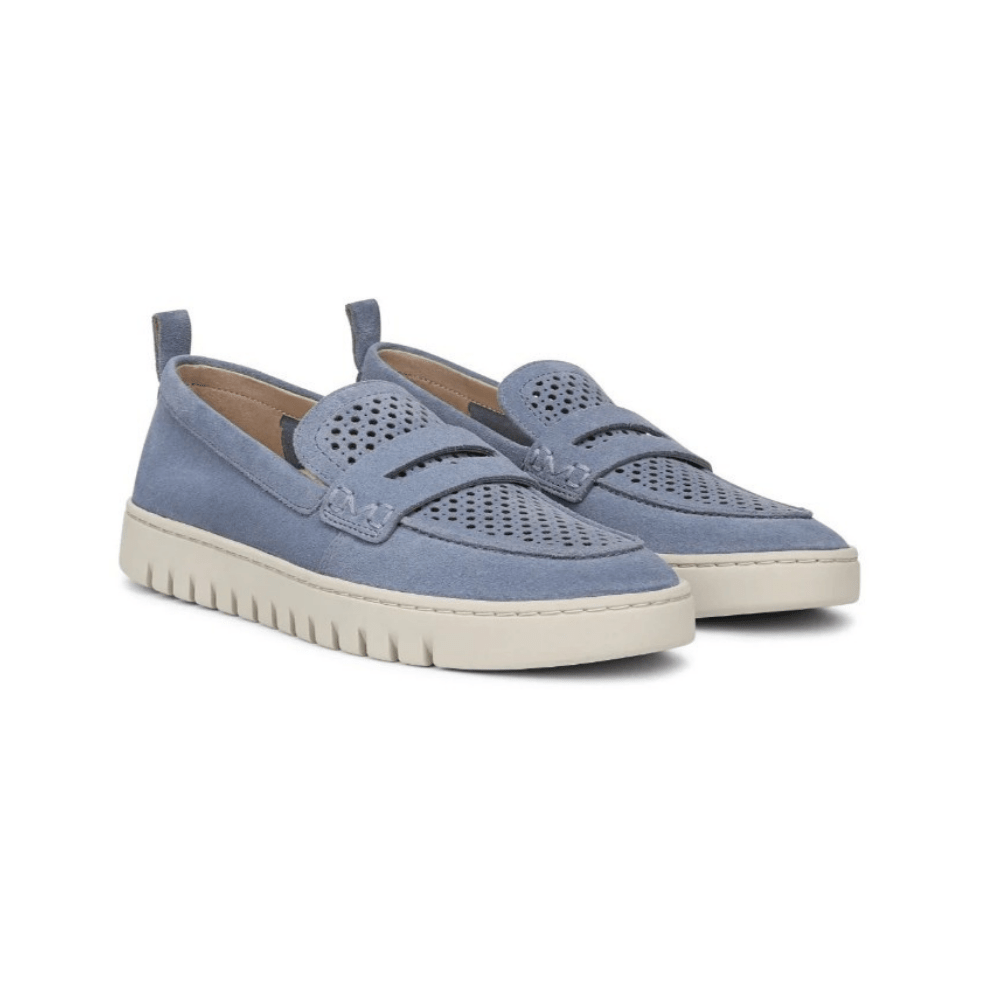 Vionic Women's Uptown Perf Loafer - Pacific Blue Suede