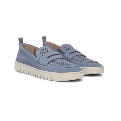 Vionic Women's Uptown Perf Loafer - Pacific Blue Suede