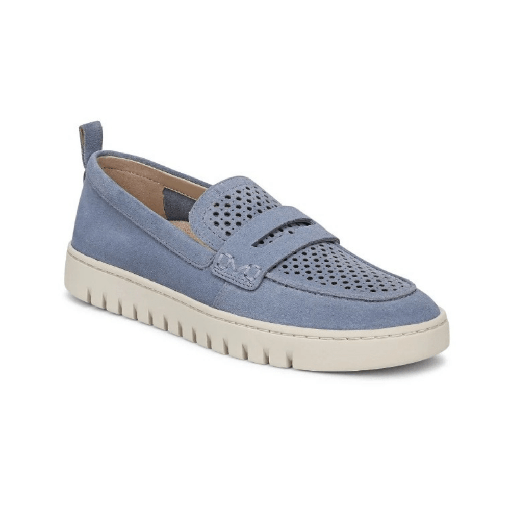 Vionic Women's Uptown Perf Loafer - Pacific Blue Suede