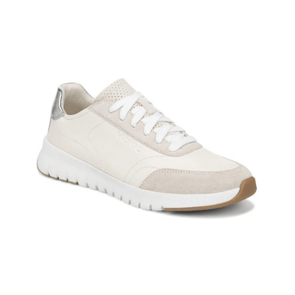 Vionic Women's Uptown Leather Sneaker - Ivory/Silver