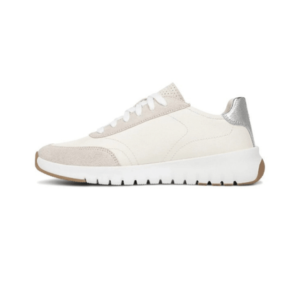 Vionic Women's Uptown Leather Sneaker - Ivory/Silver