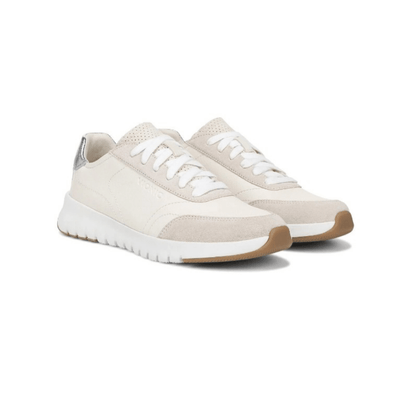 Vionic Women's Uptown Leather Sneaker - Ivory/Silver