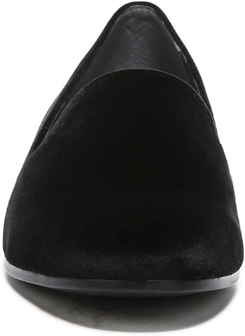 Vionic Women’s Willa Black Velvet Slip-On Flats – Orthotic Support, Casual Comfort Shoes for Work or Weekend