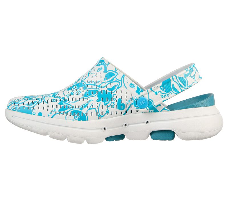 Skechers GOwalk 5 Women's Slipper Sandal – 111001 Real Teal Green | Plush Faux Fur Lining, Lightweight Slip-On Comfort Shoe, Ultra Go Cushioning, Machine Washable, Ideal for Indoor & Casual Wear