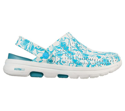 Skechers GOwalk 5 Women's Slipper Sandal – 111001 Real Teal Green | Plush Faux Fur Lining, Lightweight Slip-On Comfort Shoe, Ultra Go Cushioning, Machine Washable, Ideal for Indoor & Casual Wear