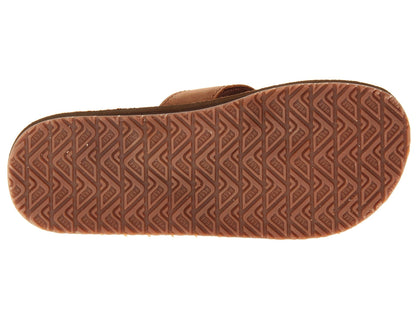 Reef Men's Leather Smoothy Bronze Brown Sandals Flip Flops