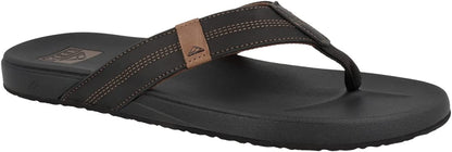 Reef Cushion Phantom LE Leather Men's Flip Flop Coffee/ Black - CI5746