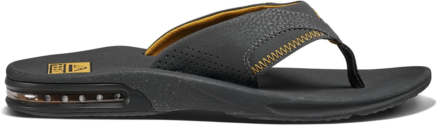 Reef Men's Leather Fanning  Bottle Opener Sandal - RF002026