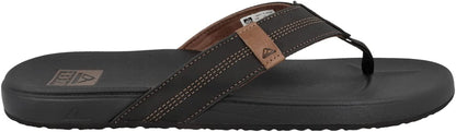 Reef Cushion Phantom LE Leather Men's Flip Flop Coffee/ Black - CI5746