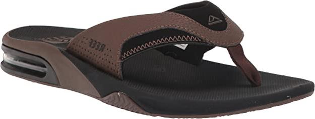 Reef Men's Leather Fanning  Bottle Opener Sandal - RF002026
