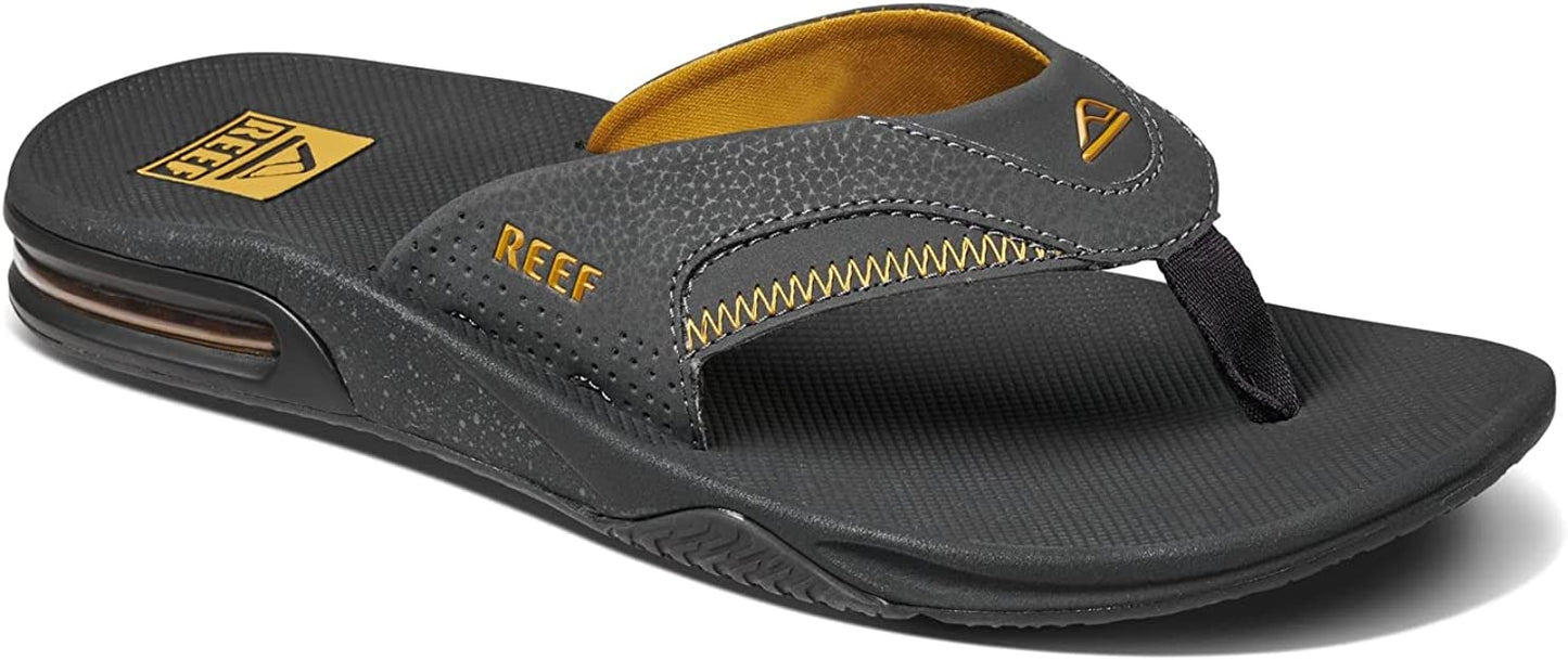Reef Men's Leather Fanning  Bottle Opener Sandal - RF002026