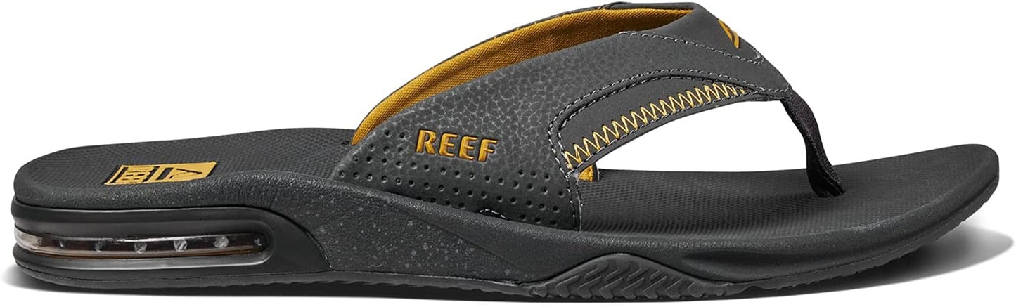 Reef Men's Leather Fanning  Bottle Opener Sandal - RF002026