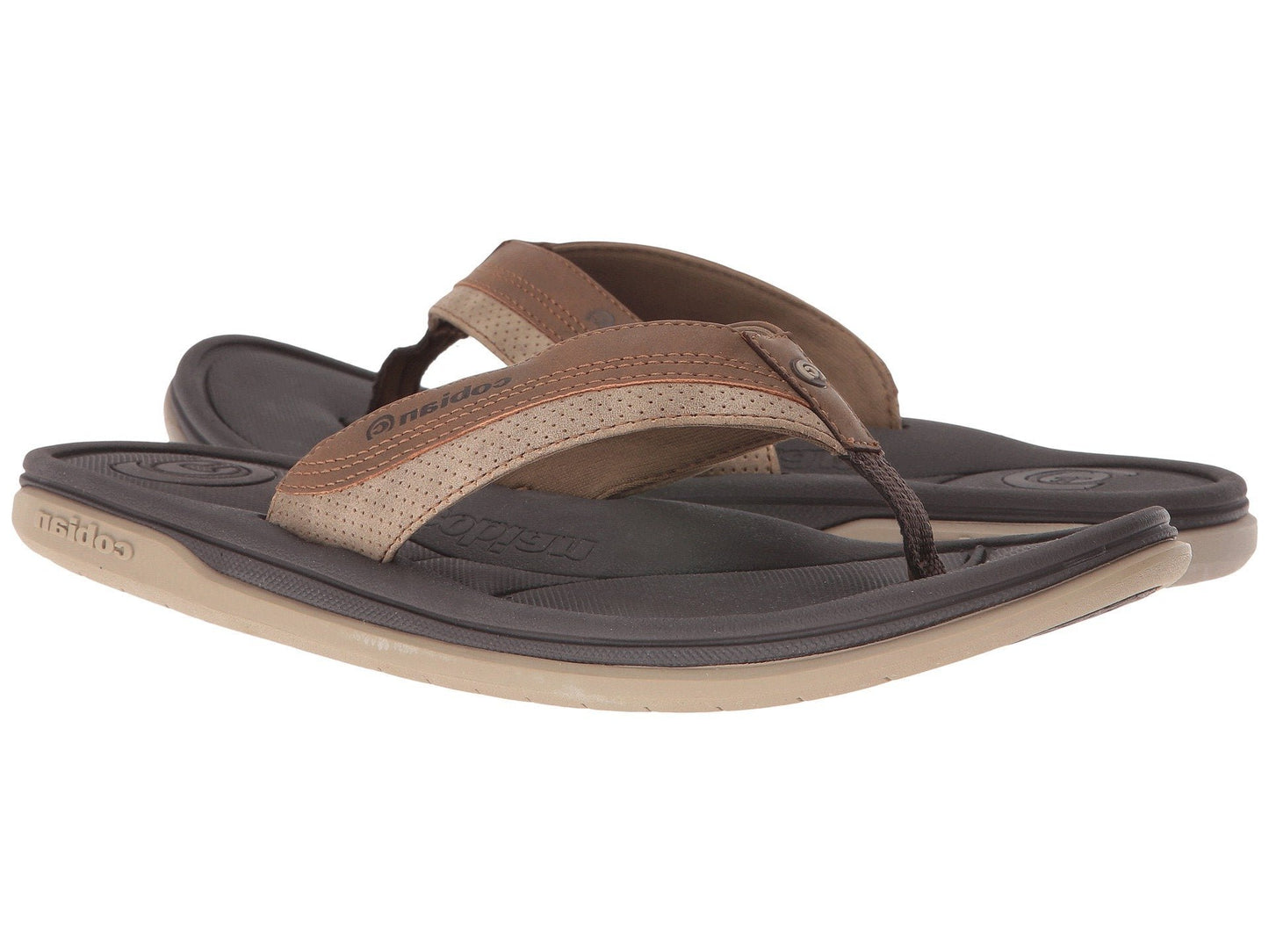 Cobian Bolster Archy Brown Flip Flop Thong Men's Sandal