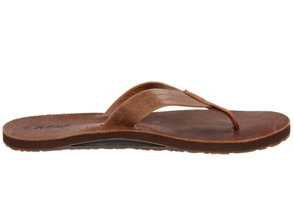 Reef Mens Leather Sandals Draftsmen Bottle Opener Flip Flops